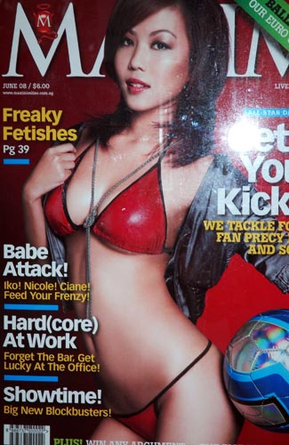 This Magazine Cover was advertised just about everywhere in Singapore